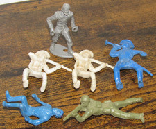 Vintage Plastic Cowboy Army Civil War Mixed Lot set of 6 Figures USED