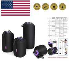 Lens Pouch Set 4 Pack Replacement Compatible for Canon, Nikon, Sony, Pentax, ...