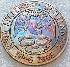 Fantacy Coin- 1946 IOWA Novelty Half Dollar Coin - Custom Color 30mm