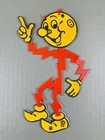 VINTAGE REDDY KILOWAT LOUISVILLE ELECTRIC SERVICE MAN PORCELAIN GASOLINE SIGN