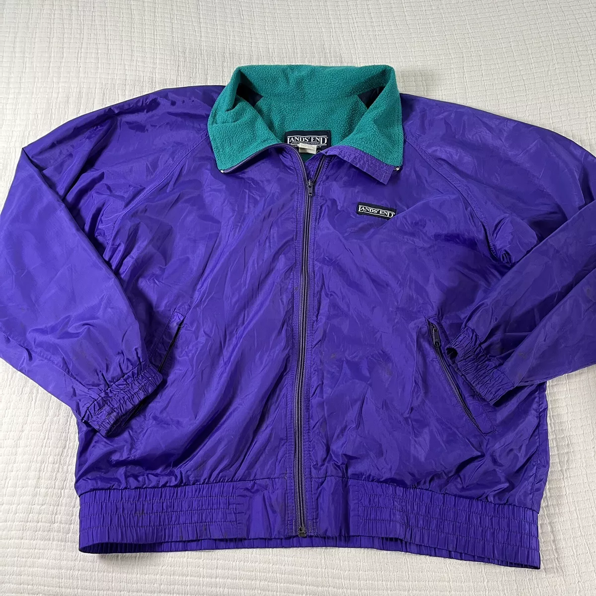 Lands end top windbreaker womens