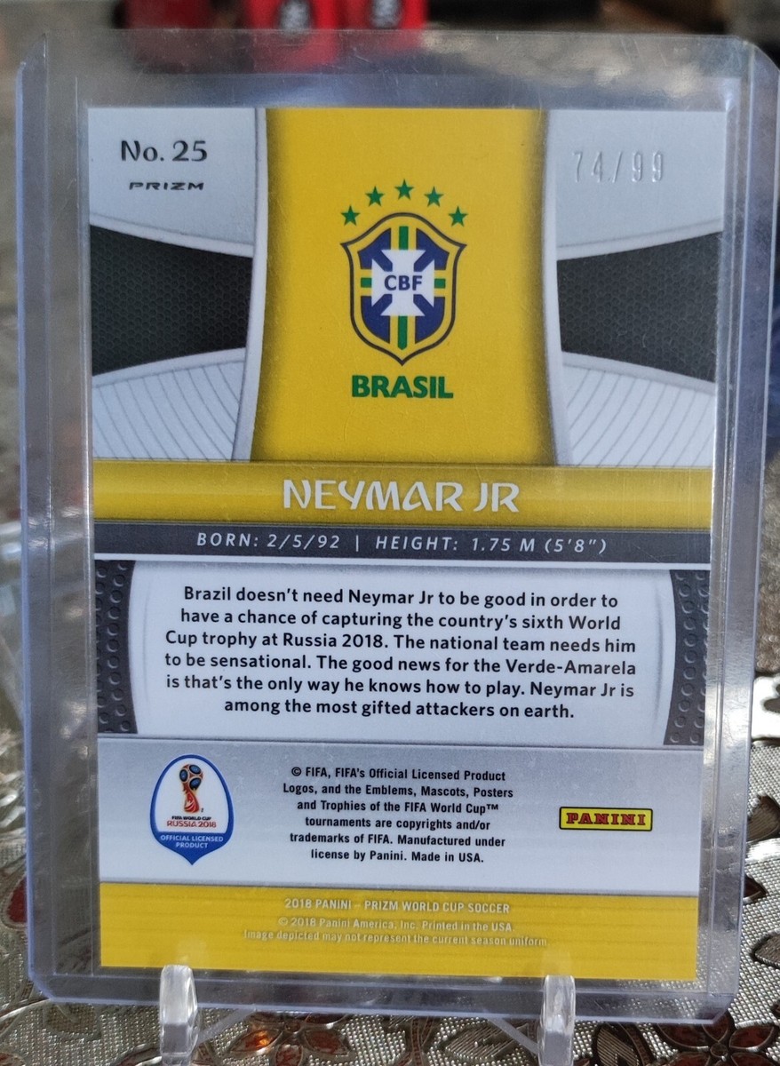 Panini Prizm World Cup 2018 - Neymar Jr - 74/99 Purple Panini Prizm World Cup 2018 - Neymar Jr - 74/99 Purple
