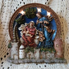 Light Up Nativity Tabletop Decoration Christmas Jesus Mary Joseph Bethlehem 3lbs