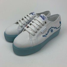 Scarpe sneakers SUPERGA 2790 donna Disney Frozen bianco blu fiocco di neve 8 9 10