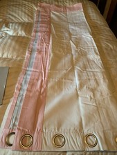 Pottery Barn Kids Pink Color Border Blackout Drape Panel 44x 63" NEW