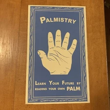 Scientific Chart Of The Hand Diagram Print Palmistry ~20” X 12” Shackman 1999