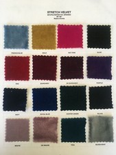 Stretch Velvet Fabric In 16 Colors By The Yard. Your Choice. US BASED SELLER