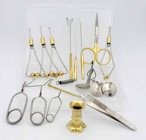 18 Piece Fly Tying Tool Kit  w/ case - #KT118