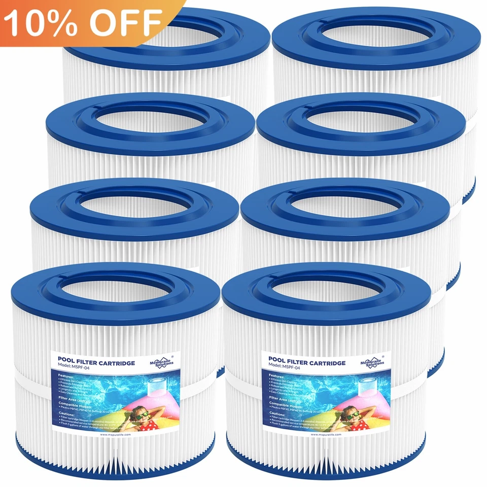 8 Pack Hot Tub Spa Filter Fit for Bullfrog Wellspring 30 Coreless 10-00282 PBF40