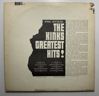 THE KINKS Greatest Hits! 1966 Vinyl LP Reprise MONO R-6217 Ray