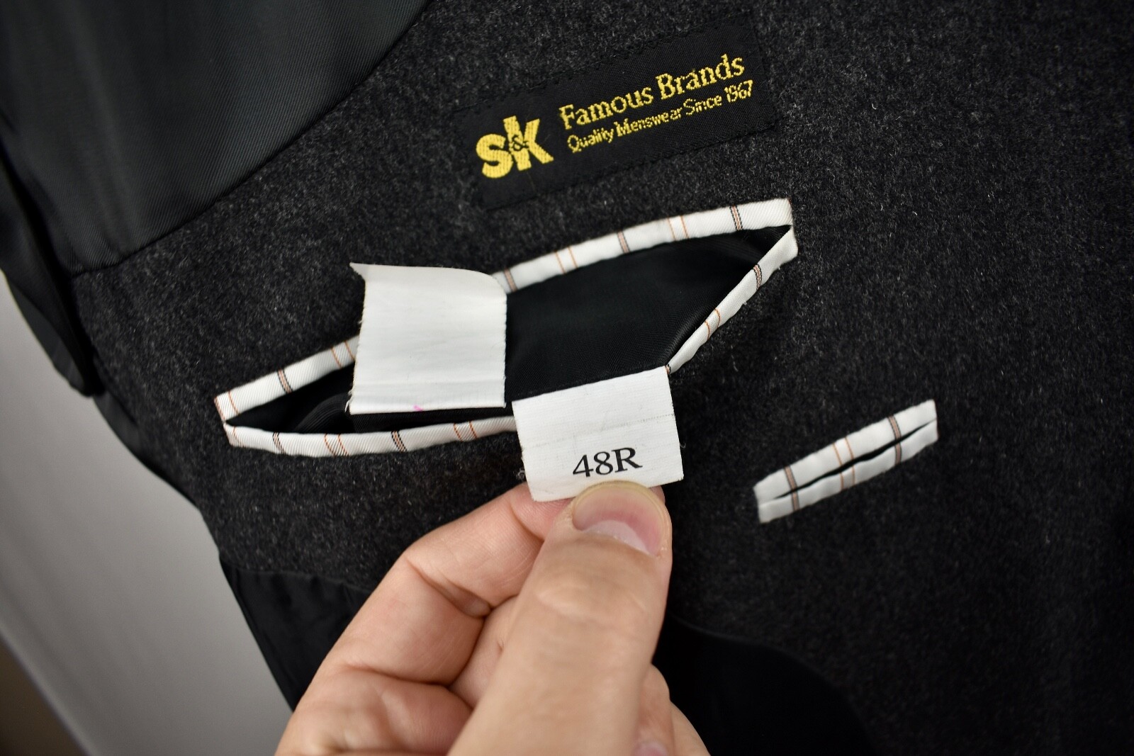 Daniel Gray Solid Charcoal Gray Wool/Cashmere/Sil… - image 11