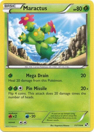 Pokemon Black & White  11/114 Maractus Uncommon Card