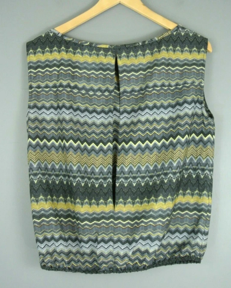 Element Fray Stripped Blouse S/P Blouson Short sleeve Boat Neckline Casual  227 - Image 3 of 4