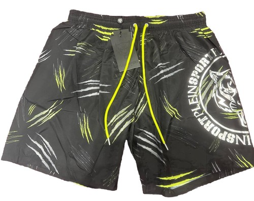 Costume Boxe Mare Piscina Uomo Philipp Plain Sport L XL XXL Nero Argento Tigre - Foto 14 di 17