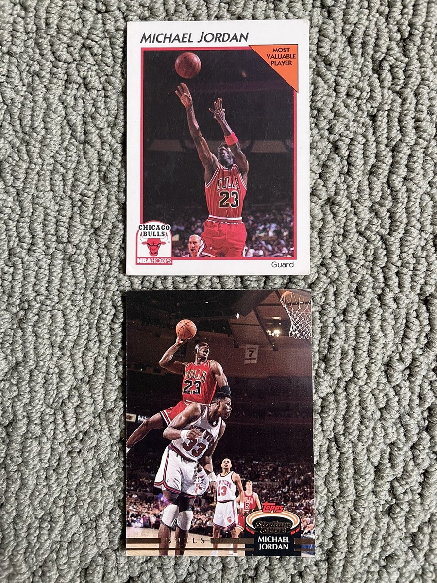 MICHAEL JORDAN 1992-93 TSC Topps Stadium Club #1 & NBA Hoops #5