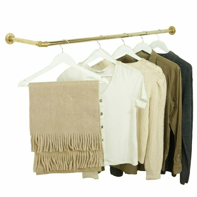 Corner Clothes Rail Industrial Solid Brass Pipe and Fitting