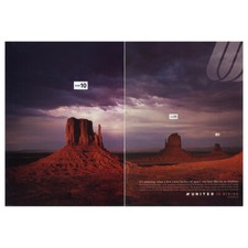 1999 United Airlines: Row 10 Few Extra Inches Space Vintage Print Ad