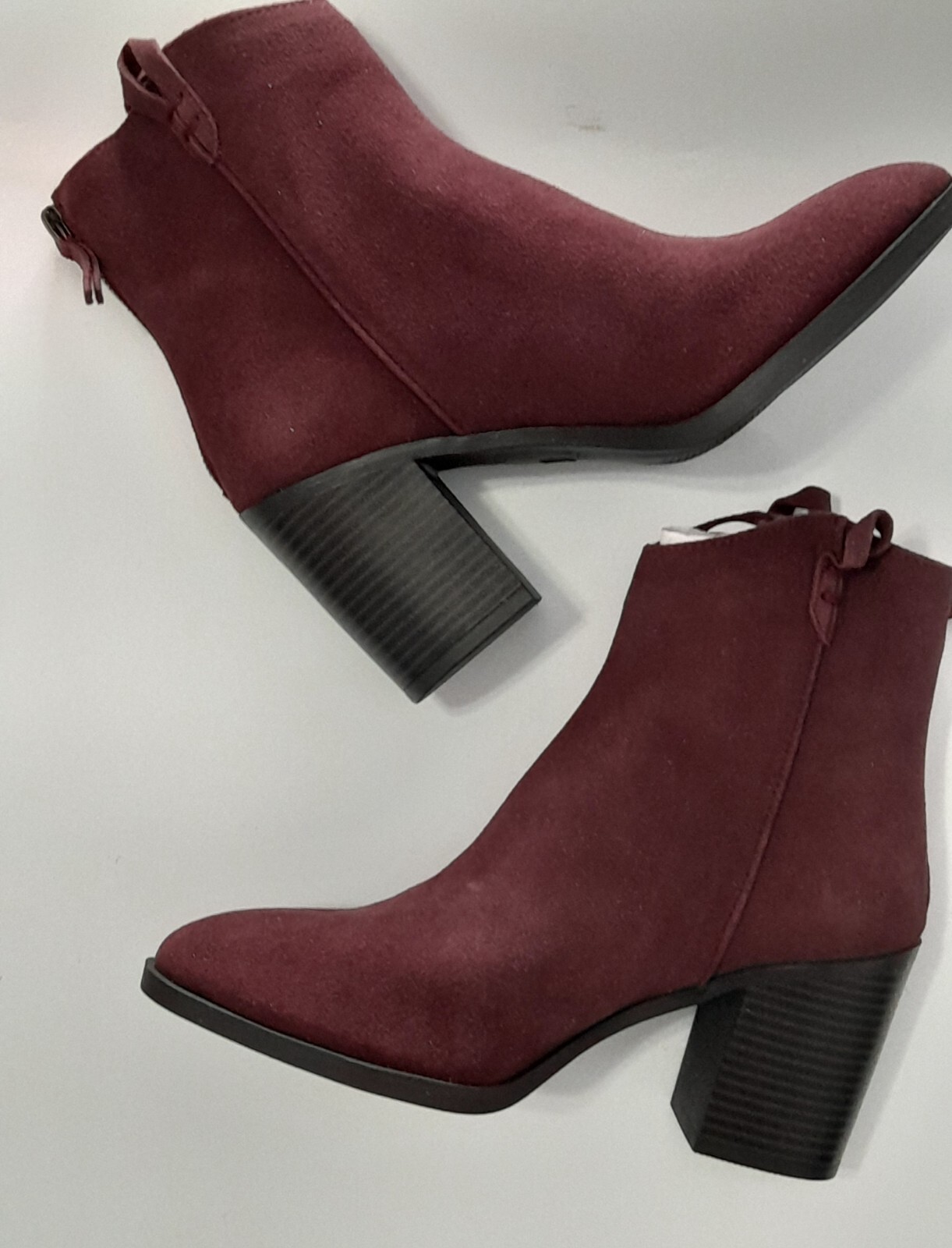 Mia Rhys Heel Boots Burgundy Size 8