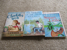 Charlottes Web, Stuart Little, Trumpet of the Swan E.B. White lot 3 pb books