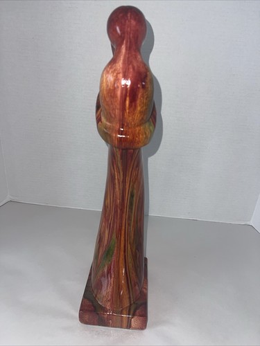 Couple Sculpture Figurine Abstract Metal 16” Tall Multicolor Man Woman Embrace - Picture 4 of 12