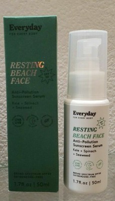 resting beach face sunscreen