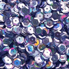 8mm Cup Sequins Lavender Lazersheen Rainbow Reflective Metallic. Made in USA