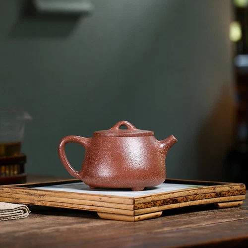 Marked Tea Pot Real Yixing Zisha Shipiao Pot Three Feet Handmade Jiangpo Clay - Picture 9 of 12