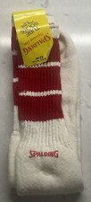 Spalding Performance Socks Red Tube Socks Fits Size 9-13 NEW Vintage