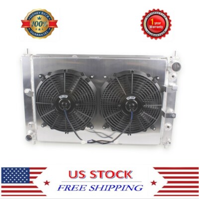 3 Rows Radiator&Shroud&2*Fan For 1997-2003 Ford Mustang GT/SVT/Base V8 4.6L 5.4L