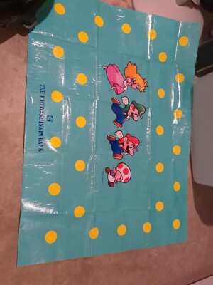 1990 Nintendo Super Mario Bros 2 USA Store Display Banner  Original Japan Rare