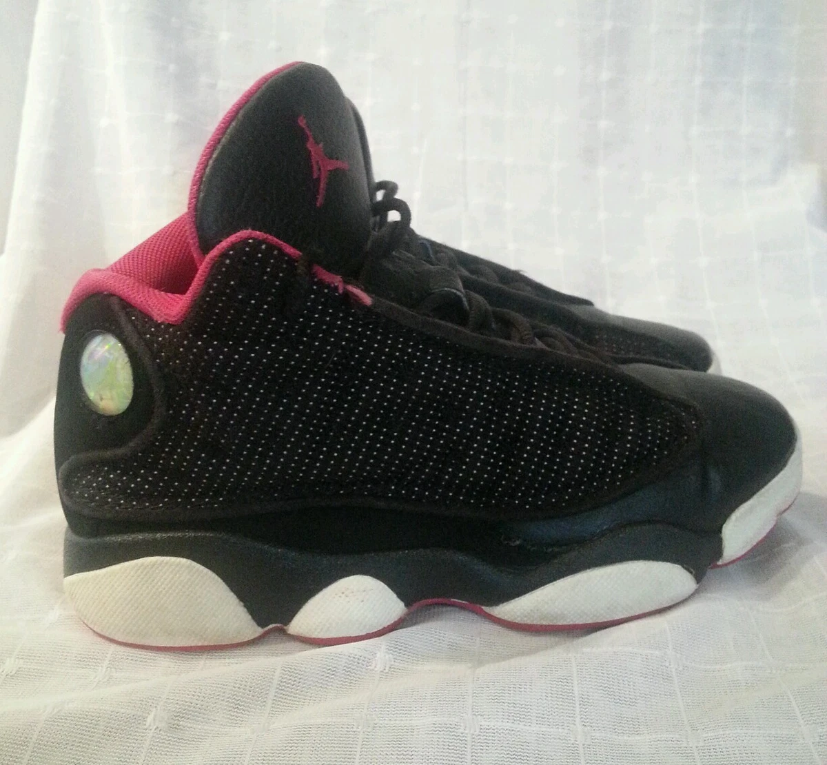 Nike-Air-Jordan-XIII-13-Retro-Black-Pink-White 2010 Youth Size 1.5