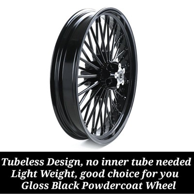 21X3.5 & 18 BLACK 60 SPOKE WHEELS HARLEY ROAD KING ROAD GLIDE TOURING 2 3