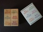 RARE 2005 Hero Arts Stencil Prints Word Designs Set of 6 Rubber Stamps NIB — photo 1