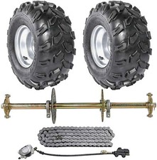 32" Go Kart Rear Live Axle Kit 8" Wheels Sprocket Hub Brake for ATV Quad bike