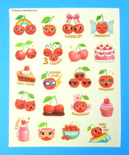 Cherry Scented Scratch  Sniff Sticker Sheet Teacher Created Resources