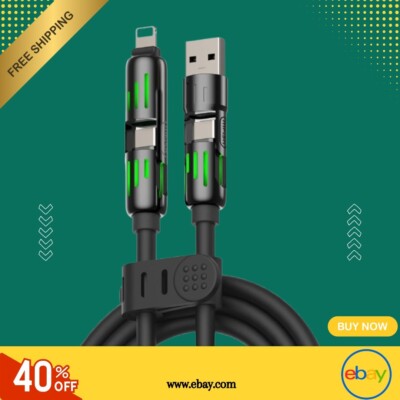 4-in-1 Multi USB Charging Cable -MAX 240W Fast Charging/Charger Cord with USB A+