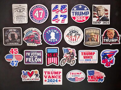 Donald Trump Stickers MAGA Decals JD Vance 2024 President Trump Train 45 47