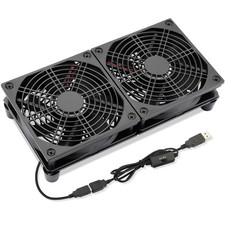 120mm x 2 USB Cooling Fan 5V 240mm Powered DC Fan with Speed Control for Rout...