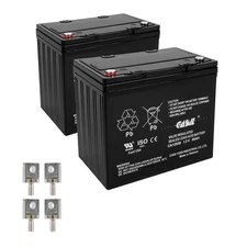 2 Pack 12v 55ah for Scooter Pride Mobility Jazzy Select Electric Wheelchair