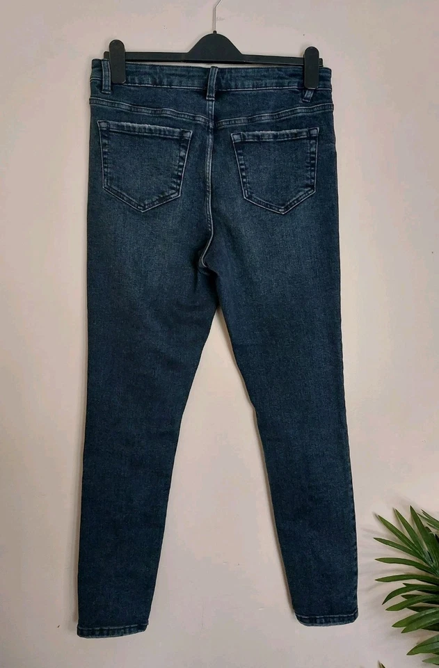 Ebony George Straight Slim Fit Female Jeans Dark Blue UK 12 - Image 2 of 4