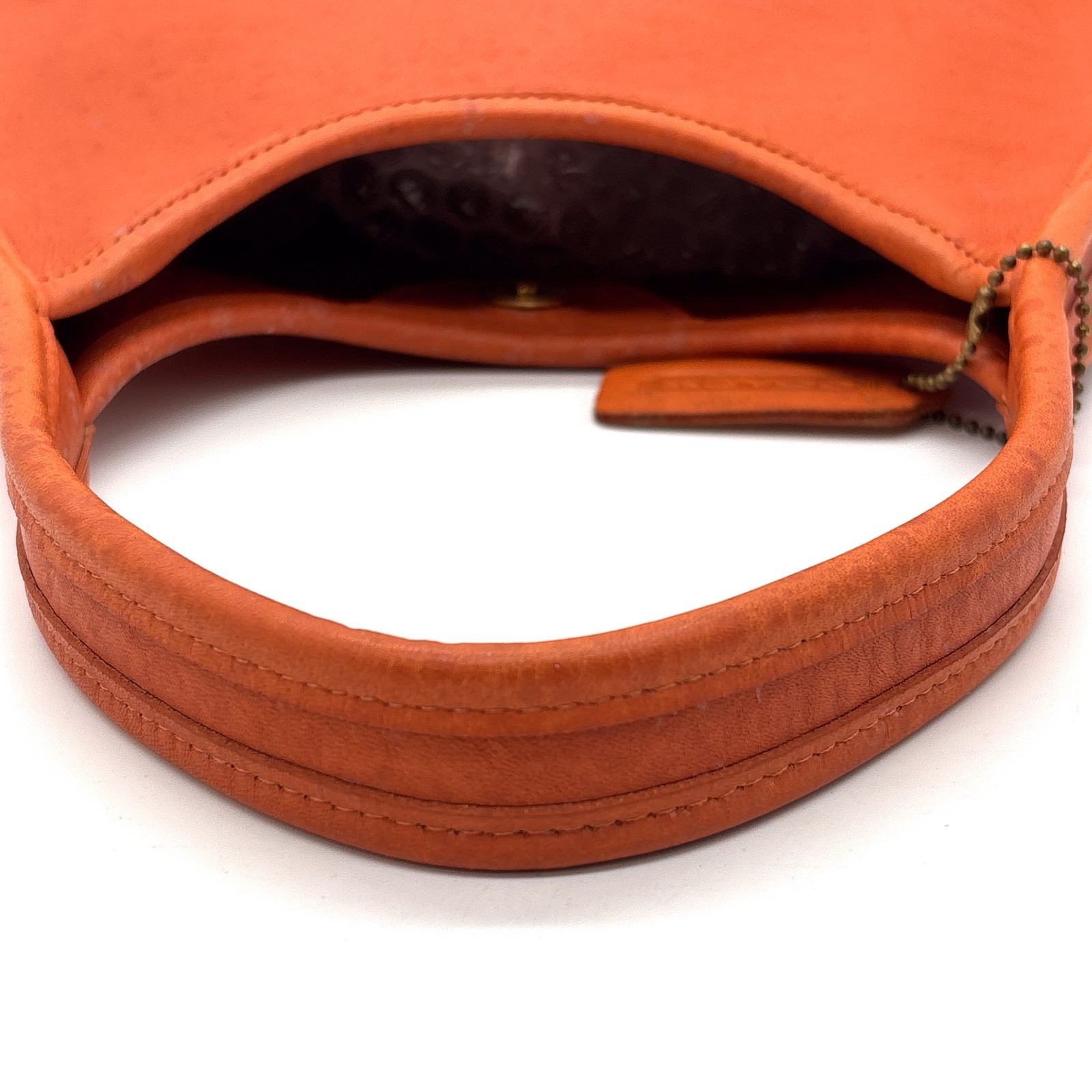 Coach Vintage 9027 Ergo Leather Hobo Bag Orange Made in USA From Japan image 4