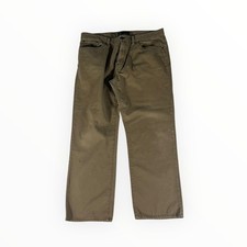 Weatherproof Vintage Workwear Pants Men's Khaki Canvas Relaxed Fit Size 34x32