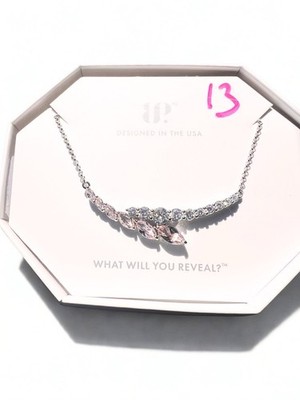 Bomb Party  Meet Me in the Middle  Necklace Pink Ombré Morganite Rhodium Plated