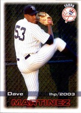 2003 Tampa Yankees Grandstand 19 Dave Martinez Ciudad Venezuela VZ Baseball Card
