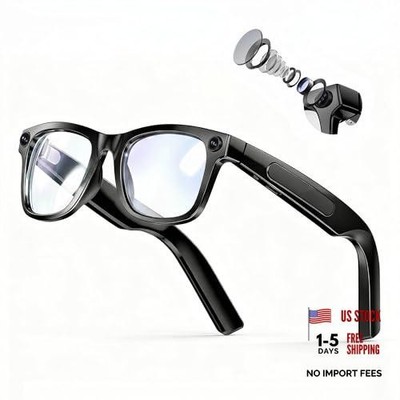 4K Video Recording Glasses with EIS Flexible temple + blue light blocking