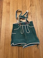 Vintage German Lederhosen Suede Leather Bavarian Boys- Child Shorts Octoberfest