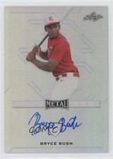 2017 Leaf Perfect Game All-American Classic Metal Silver Bryce Bush Auto hv1