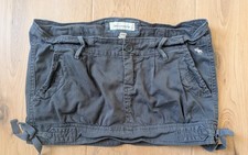 Vintage Y2K Abercrombie Fitch Girls 14 Low Rise Khaki Mini Skirt Navy Blue