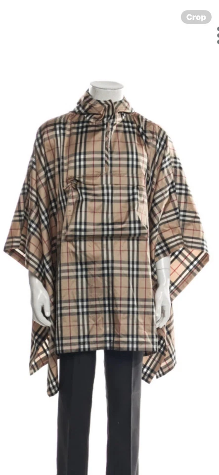 Vintage Rare - Burberry Check Rain Poncho NEW W/ Tags Neiman Marcus One Size Foto 2 de 4