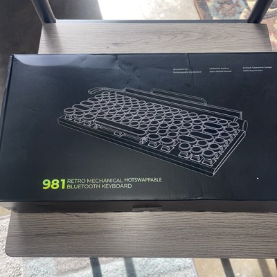 Wireless Typewriter Hotswappable Mechanical Keyboard Taiahiro ML-981-RETRO NEW